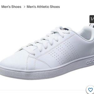 Men's White Adidas Advantage Clean VS Shoe Size 13